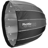 Phottix Softbox Parabólico Profundo Raja 32"" con Grid - Interior Plateado, Montura Bowens