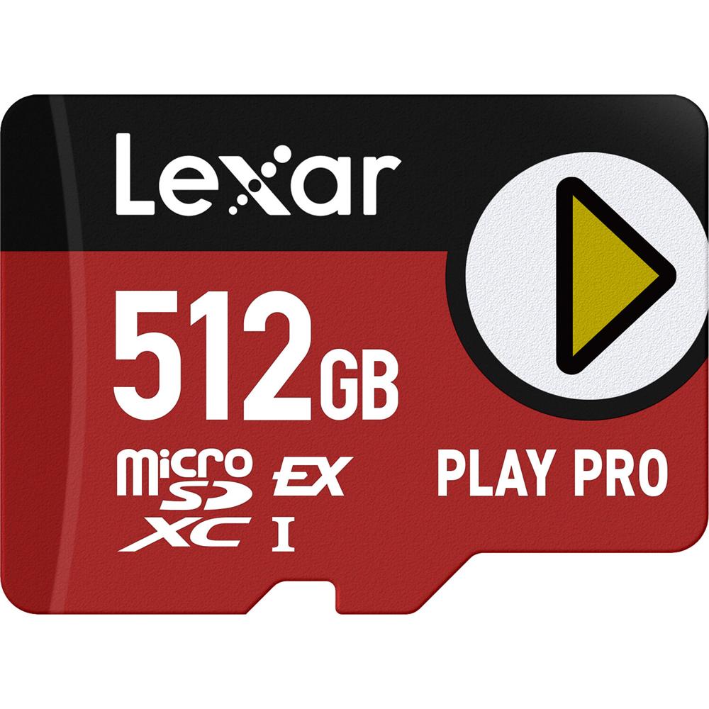 Lexar microSDXC Express 512GB PLAY PRO - 900 MB/s Lectura, 600 MB/s Escritura, Resistente