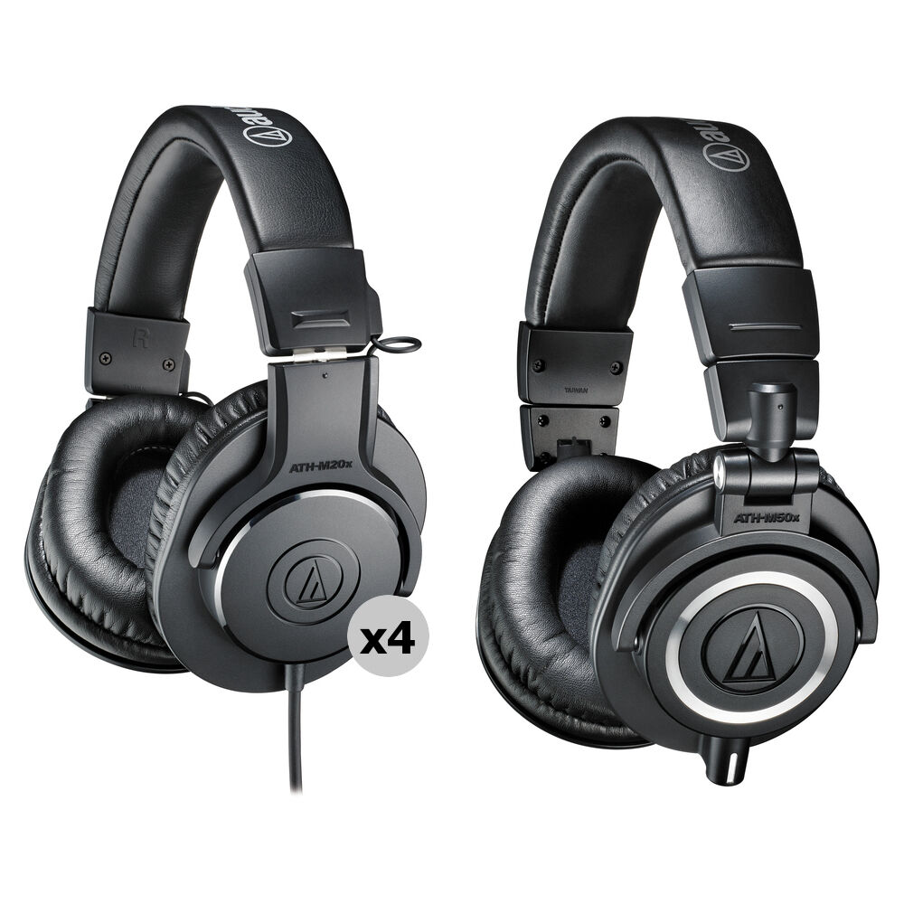Audio-Technica Monitor Kit ATH-M50x con 4 Auriculares ATH-M20x