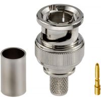 Elvid Conector BNC Coaxial Crimp para Belden 1505A - 100 Piezas, Ideal para SeÃ±ales AnalÃ