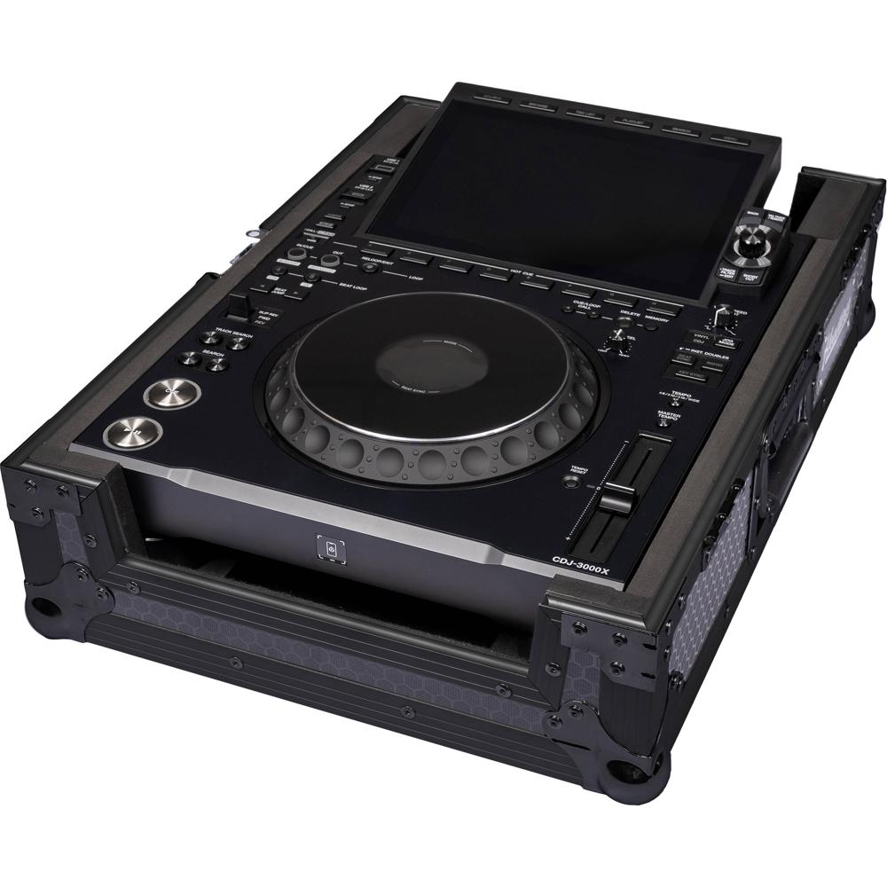 Headliner Flight Case Pitch Black para CDJ-3000X - Construcción de Madera de 3/8"" con Aca