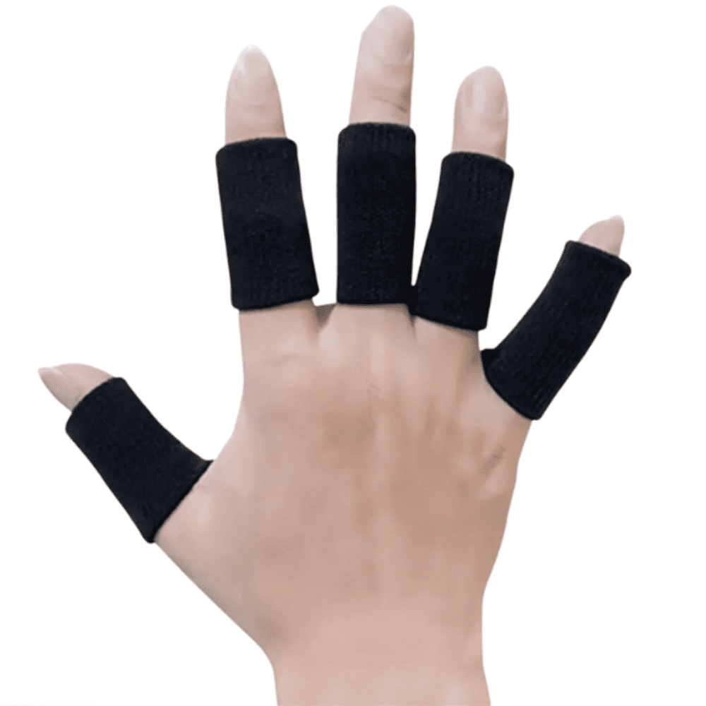 Protectores para Dedos con Compresión para Dedo Gatillo 10 Unidades NEGRO