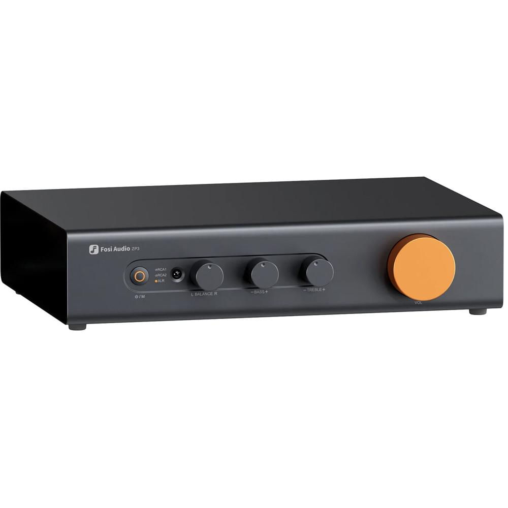 Fosi Audio Preamplificador ZP3 2.1 Canales con Control de Balance, Graves y Agudos, Filtro