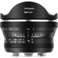 7Artisans Lente Fisheye 6mm f/2 para Sony E - 220° de Ángulo de Vista, Enfoque Manual, D