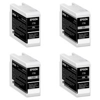 Epson Cartucho de Tinta UltraChrome PRO10 Set de Negro y Gris para Impresora SureColor P70