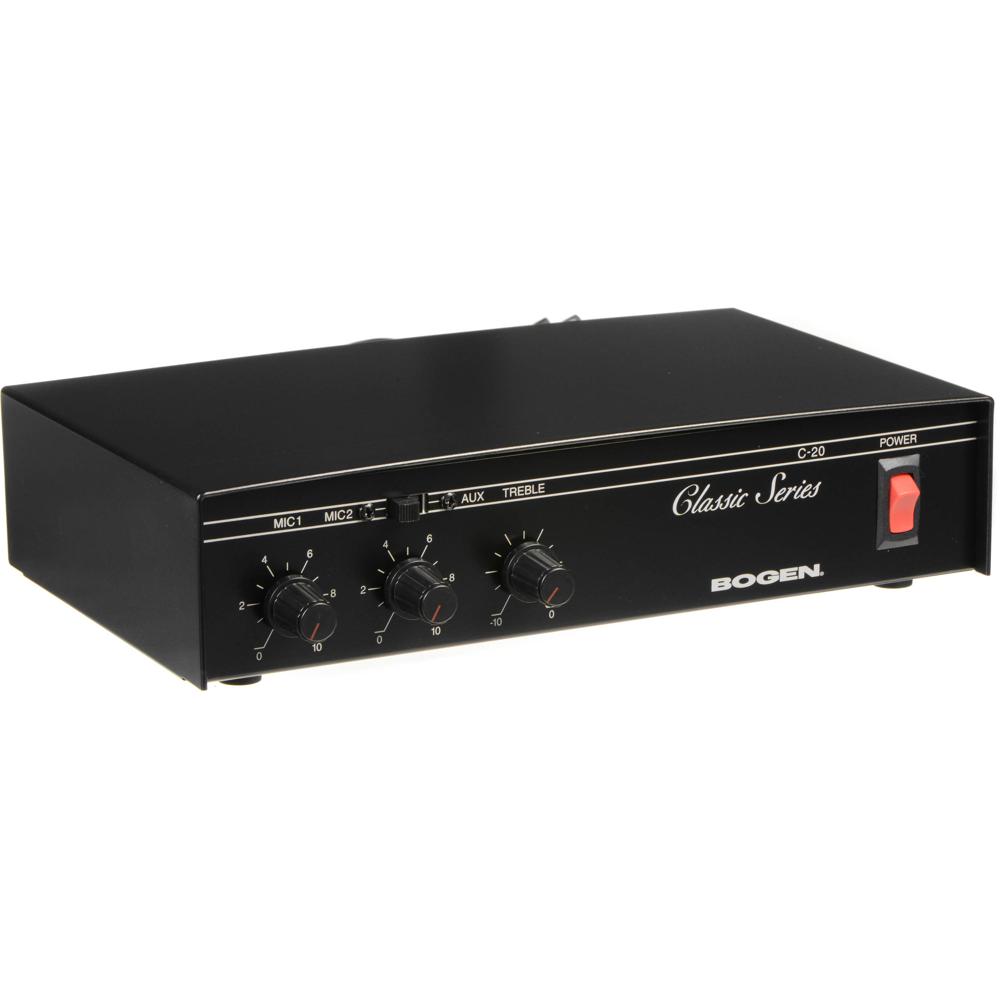 Bogen Amplificador de Dirección Pública Classic Series C20 - 20W, Entradas de Micrófono