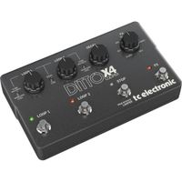 TC Electronic Ditto X4 Looper Pedal Dual-Track con 5 Minutos de Grabación y 7 Efectos FX
