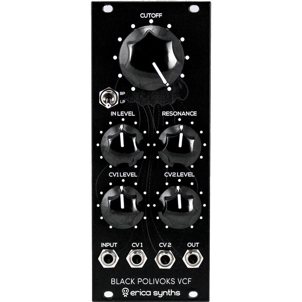Erica Synths Módulo Eurorack Black Polivoks VCF V2 - Filtro Analógico BP/LP, 10 HP, ICs