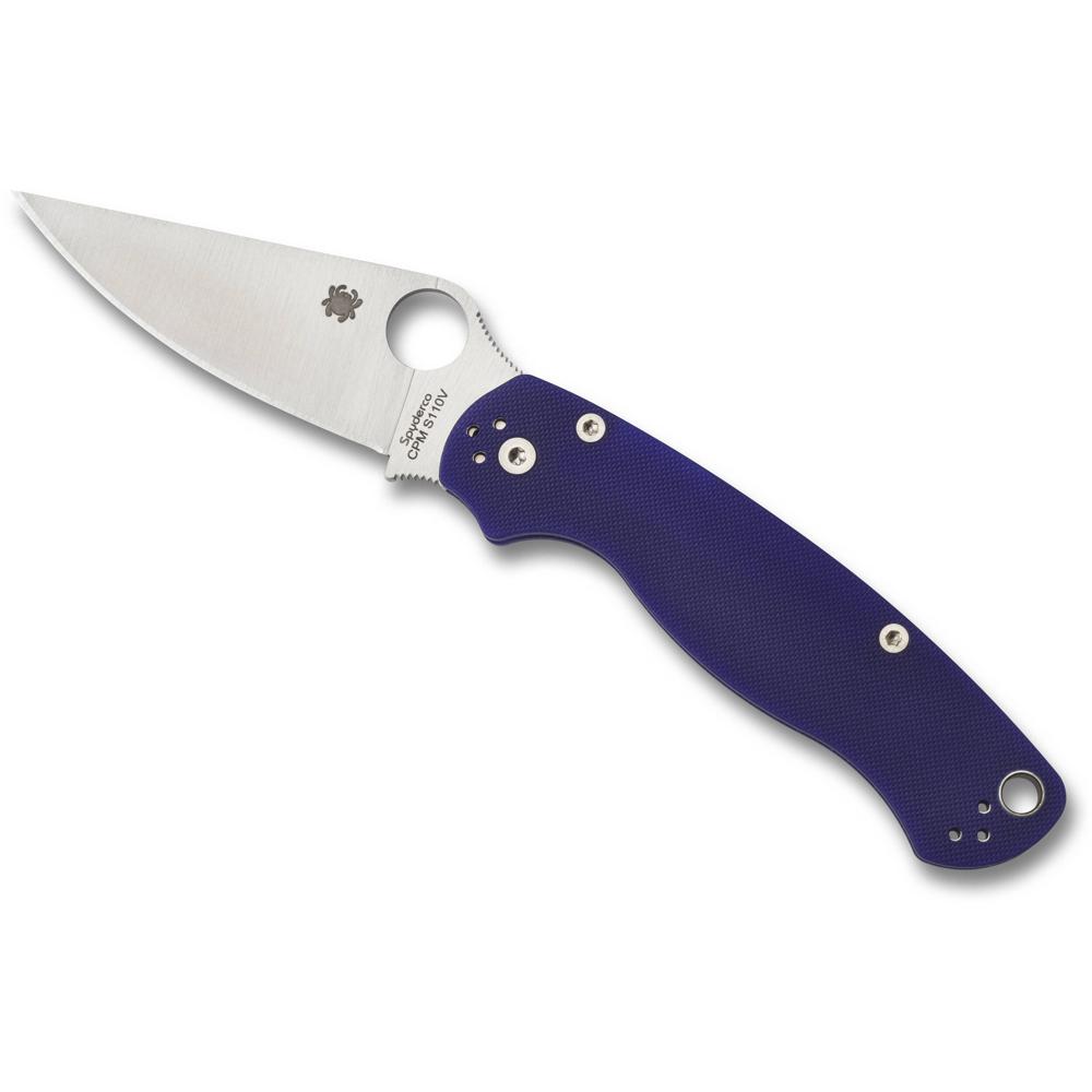 Spyderco Para Military 2 Cuchillo Plegable 3.4"" CPM S110V Acero Inoxidable, Mango G10 Text