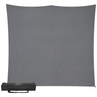 Westcott Kit de Fondo de Tela X-Drop Pro 8 x 8' - Gris Neutro, 100% Poliéster, Lavable a