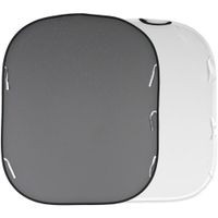 Manfrotto Fondo Reversible Colapsable 5 x 6' Blanco/Gris Medio, Con Ribete de Acero y Bols