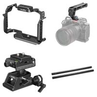 SmallRig Kit de Jaula para Cámara con Mango Superior, Placa de Montaje y Barras de 15mm p