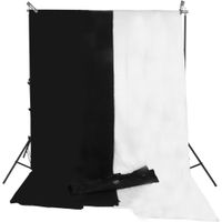 Impact Kit de Sistema de Fondo con 10 x 24' Muselinas Negras y Blancas - Soporte Ajustable