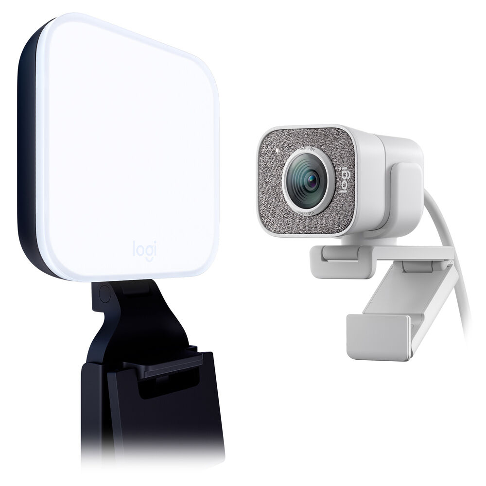 Logitech StreamCam Kit de Video Streaming con Litra Glow Light - Webcam 1080p 60 fps, Auto