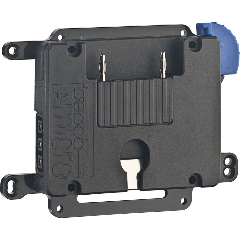 bebob Monitor Battery Plate Gold Mount para TVLogic 058W, F5, F-7H y F-7H MKII con 2 Salid