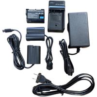 Bescor Kit de Batería EN-EL15 con Cargador, Batería Dummy USB-C y Adaptador de Corriente