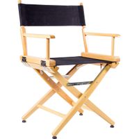 Filmcraft Silla de Director Pro Series 18"" - Estructura de Madera de Haya Natural, Lona Ne