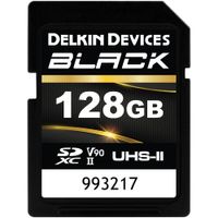 Delkin Devices Tarjeta de Memoria SDXC UHS-II BLACK 128GB V90 - 300 MB/s Lectura, 250 MB/s