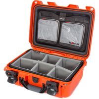 Nanuk 915 Funda Dura con Kit Pro para Fotografía - Naranja, 13L, Impermeable IP67, Diviso