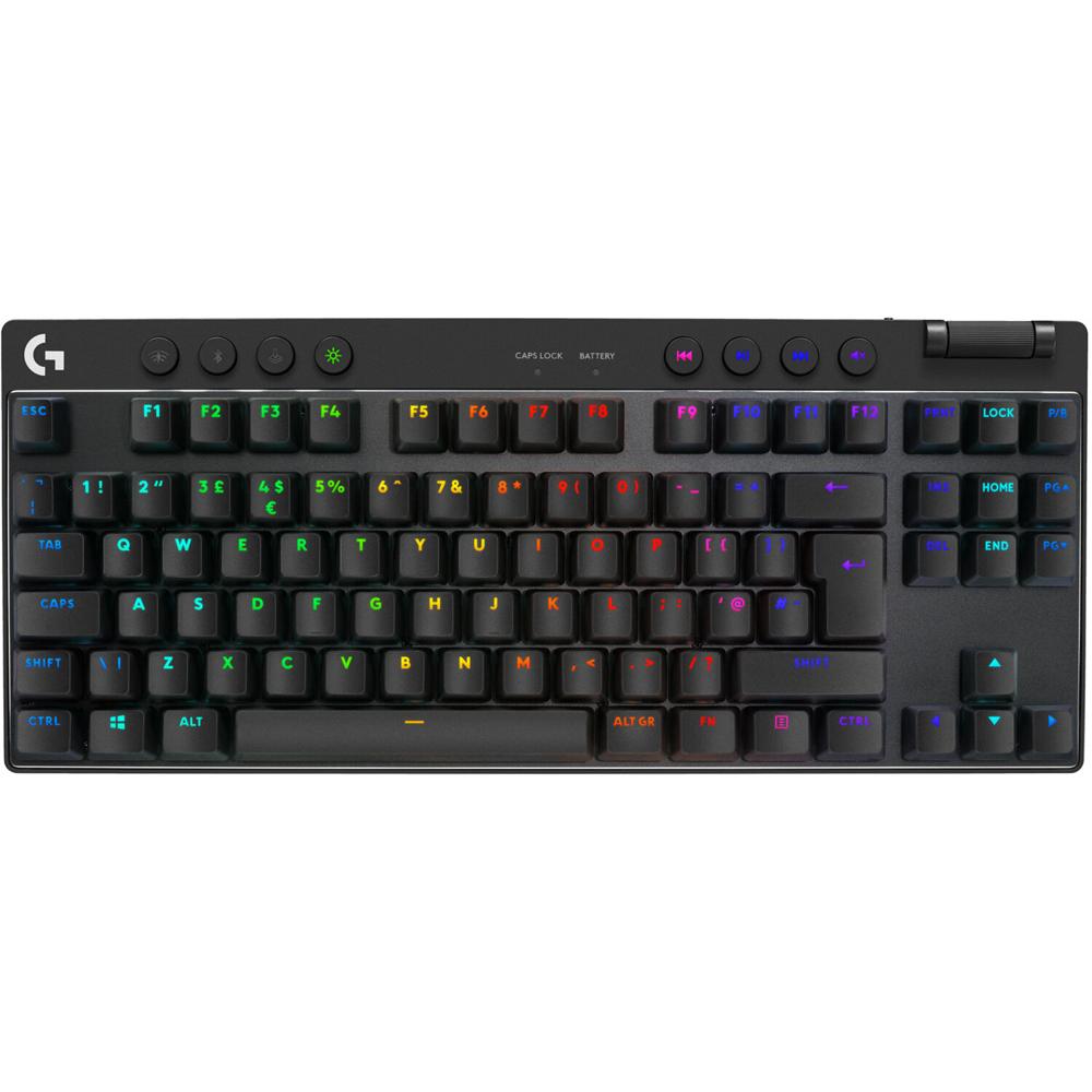 Logitech G PRO X TKL LIGHTSPEED Teclado Inalámbrico RGB (Negro, Clicky) - Conectividad LI