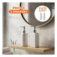 Pack6 Pack 2 Dosificador para Uso Diario Color Blanco con Detalles Dorados YPapel Regalo