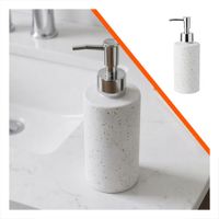 Contenedor para Locion de Manos Cilindro Color Blanco Y Ligas Regalo