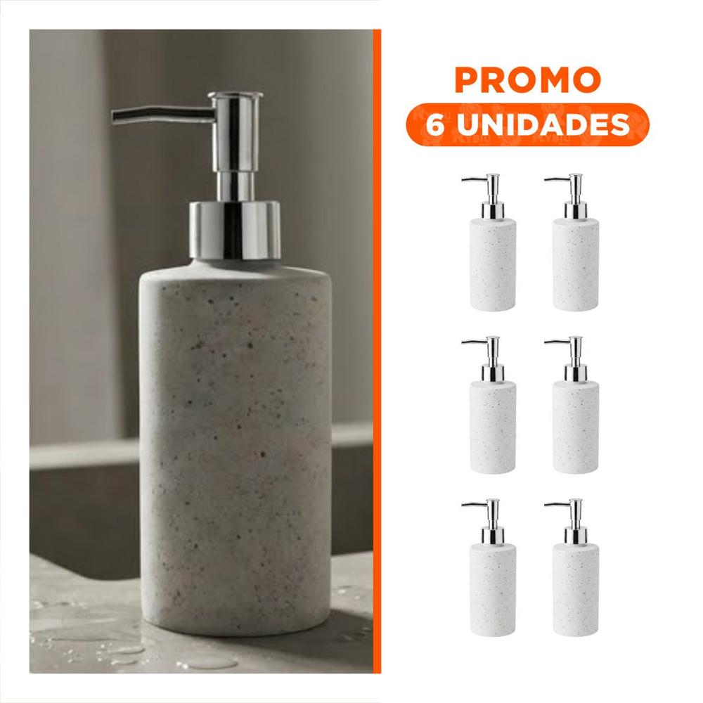 Pack6 Envase para Productos Liquidos Cilindro Color Blanco