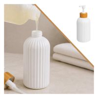 Contenedor para Locion de Manos Cilindro Color Blanco 7x19cm Y Ligas Regalo