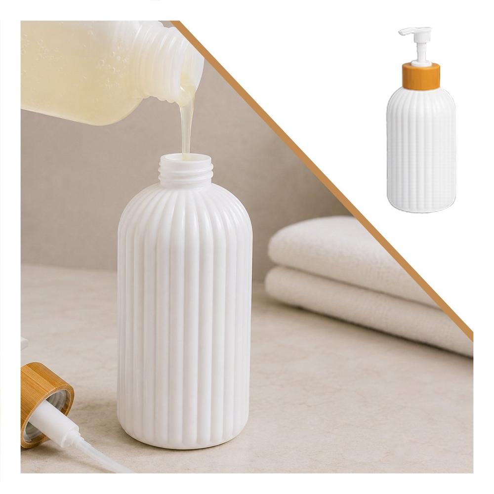 Contenedor para Locion de Manos Cilindro Color Blanco 7x19cm Y Ligas Regalo