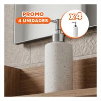 Pack4 Dosificador para Locion de Manos Cilindro con Puntos Dorados YPapel Regalo
