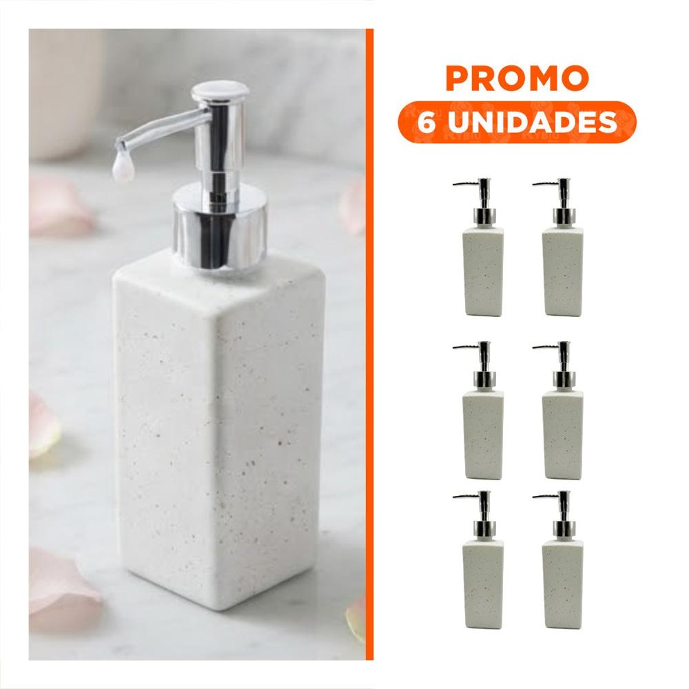 Pack6 Envase para Productos Liquidos Rectangular Color Blanco