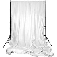 Impact Kit de Soporte para Fondo 10 x 24' con Tela Muselina Blanca y Barra Transversal de