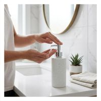 Envase para Jabon Espuma Cilindro Color Blanco con Acabado Dorado Y Papel Regalo