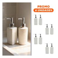 Pack4 Set 2 Dispensador Multiuso Blanco con Acabado Dorado YRegalo Sticker