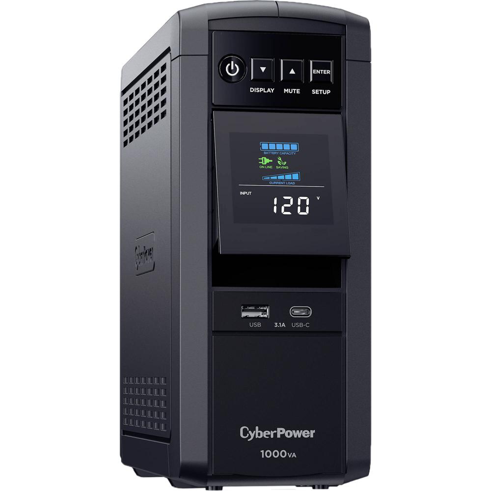 CyberPower CP1000PFCLCD UPS 1000VA 600W Sine Wave con 10 Salidas y Pantalla LCD Multifunci