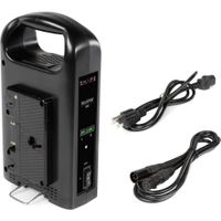 SHAPE Cargador Inteligente Vertical de 2 Bahías para Baterías Gold Mount