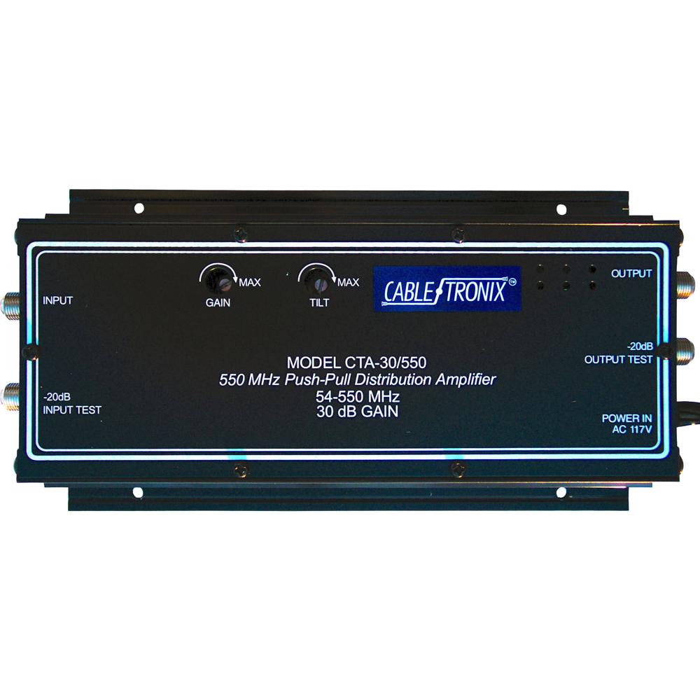 CableTronix Amplificador de Distribución CTA-30/550 Montaje en Pared, 30 dB, 54 a 550 MHz