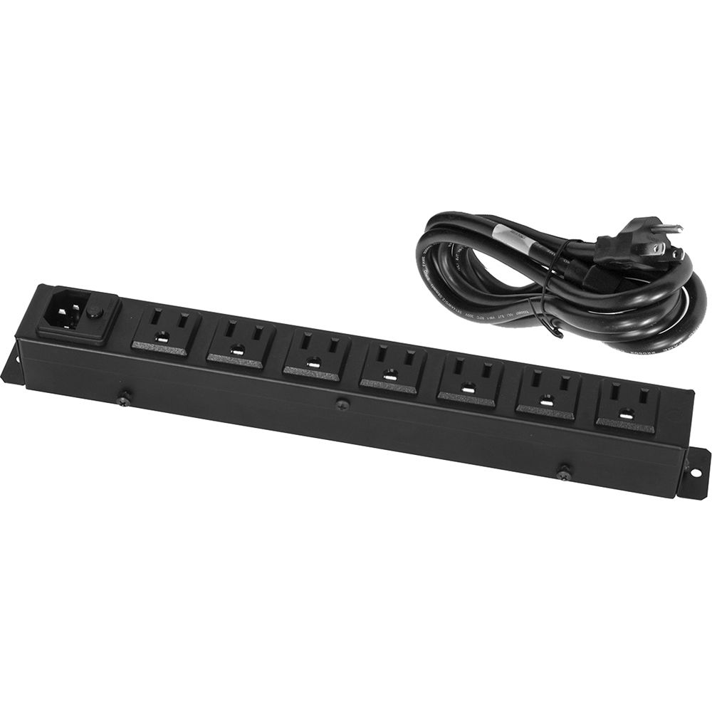 Lowell ACS-1507 Regleta de Poder 7 Salidas NEMA 5-15R, 15A, 120 VAC, Montaje en Rack de 19