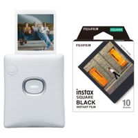 FUJIFILM instax SQUARE Link Impresora de Smartphone con Kit de Película (Ash White) - Imp