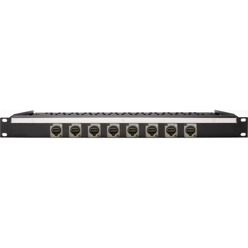 My Custom Shop Patch Bay 8 Puertos HDMI 2.0 1 RU con Barra de Gestión de Cables