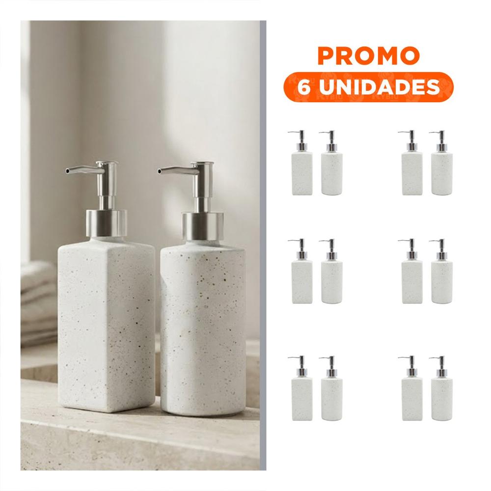 Pack6 Kit 2 Envase para Productos Liquidos Color Blanco