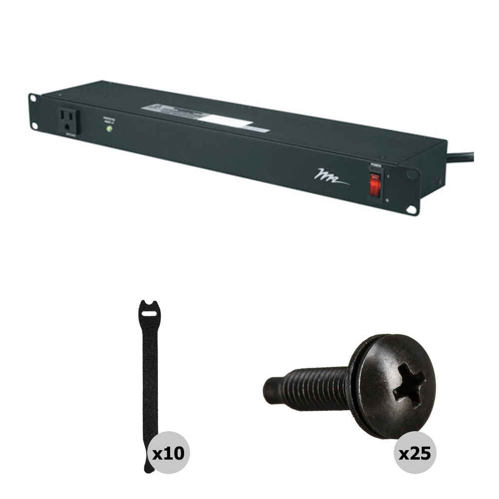 Middle Atlantic Rackmount PWR-9-RP 9-Outlet Power Distribution Kit con Protección contra