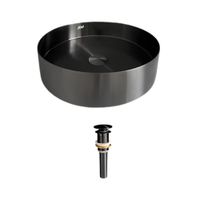 Lavamanos Bowl Negro de Acero Inoxidable 304 Satinado LA30401-R38