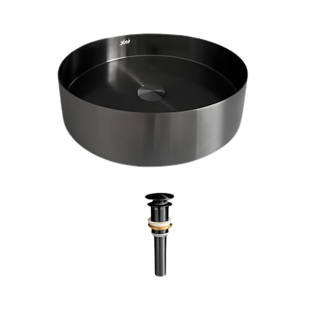 Lavamanos Bowl Negro de Acero Inoxidable 304 Satinado LA30401-R38