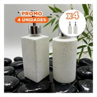 Pack4 Equipo 2 Dosificador para Locion de Manos con Puntos Dorados YPapel Regalo