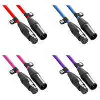 RODE Cable XLR Macho a XLR Hembra 19.7' - Set de 4 Colores (Rojo, Azul, Rosa, Púrpura)