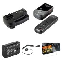 Vello Kit de Accesorios para DSLR D7100 y D7200 - Batería de Litio, Grip BG-N11, Control
