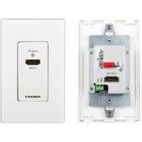 Kramer Extensor HDMI de Pared WP-3H2 4K HDR Blanco - Extiende Señal 4K60 hasta 66'