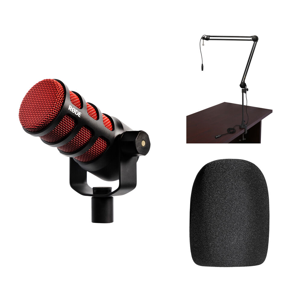 RODE PodMic Micrófono Dinámico para Podcasting con Brazo de Transmisión Cablado - Edici
