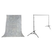 Impact Kit de Fondo con Telón Muselina Tie-Dye Gris Pizarra 10 x 24'